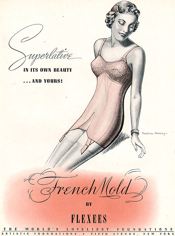 Flexees French Mold Girdle Garters World’s Loveliest Foundations