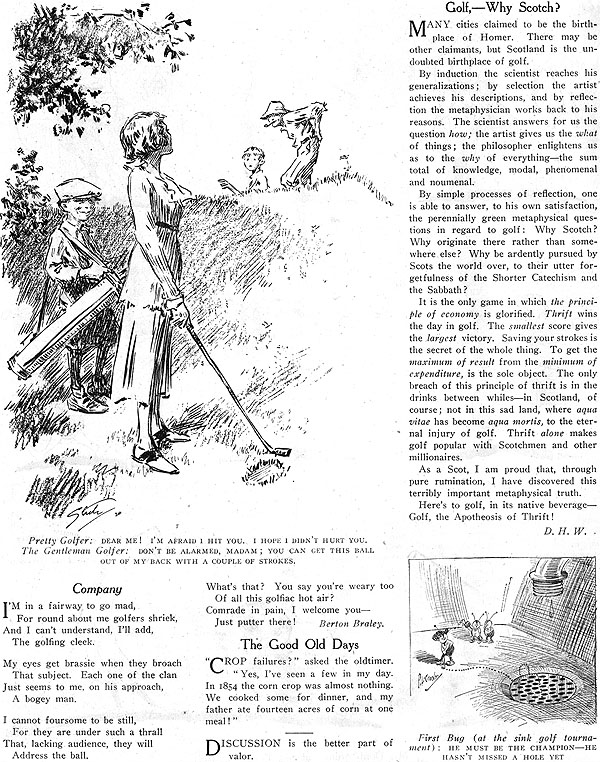 Life Coles Phillips Golf Golfing Cartoons Robert L Dickey Suffrage